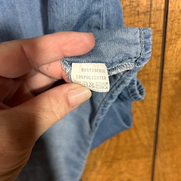 Blue Chambray Maxi Shirt Dress - Picture 3 of 8